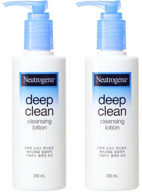 뉴트로지나 딥 클린 클렌징 로션, 200ml, 2개 - 쿠팡