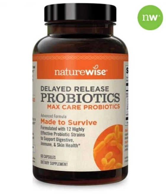 네이처와이즈 딜레이드 릴리스 프로바이오틱스 300억 CFU 60캡슐 12개균주, 상품선택, 60정, 1개 - 쿠팡