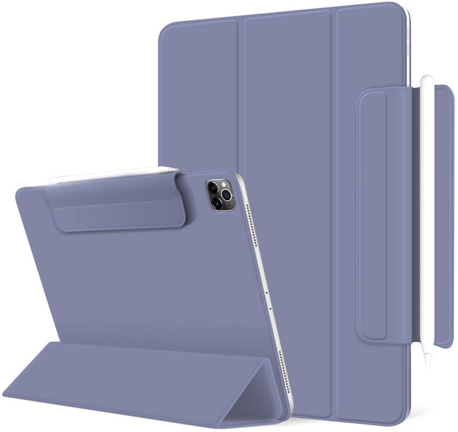 아이몰 아이패드 애플펜슬 수납 마그네틱 스마트커버 크레파스 케이스, 라벤더