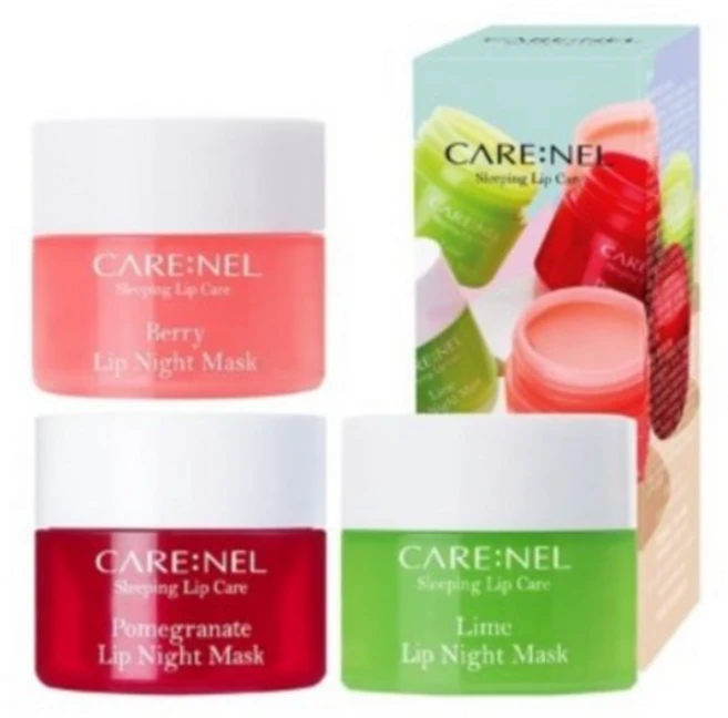 까레넬 립 나이트 마스크 베리 5g + 라임 5g + 석류 5g 세트, 3개입, 3개 - 쿠팡