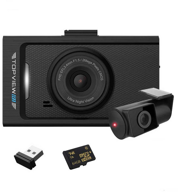 현대티앤알 2채널 FHD/HD 가성비 차량용 블랙박스 R1 WiFi 스마트폰 연동가능 2년 무상 AS, 64GB, 자가설치