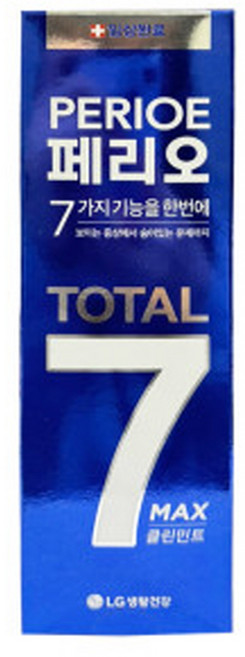 LG생활건강 페리오 치약 토탈7 맥스 클린민트 120g 10개