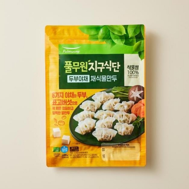 풀무원 풀무원지구식단 두부야채 채식물만두, 1개, 1kg