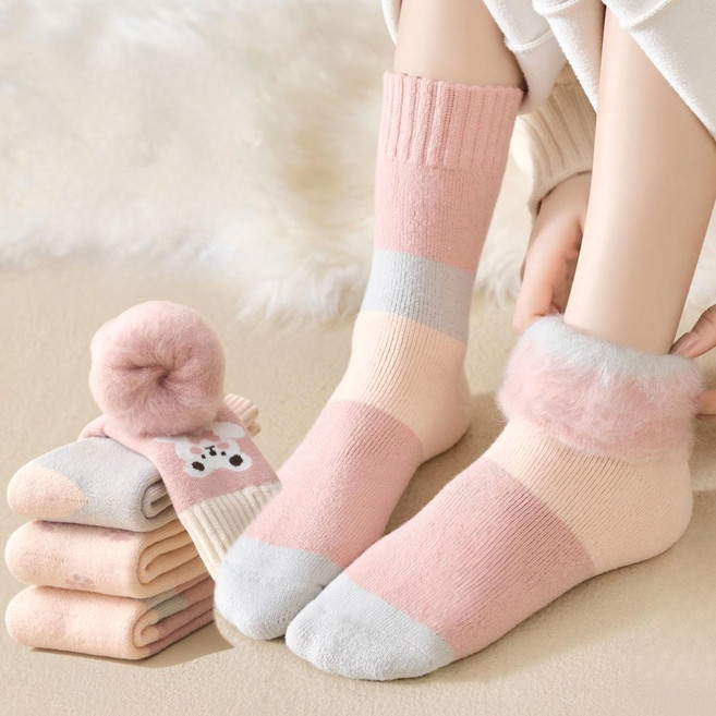벤스투 발시림방지 여성 도톰 기모 수면 양말