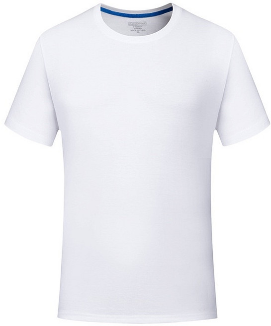 男女同款素色T恤, 白色