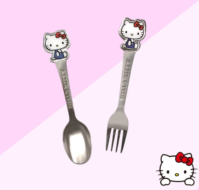 헬로키티 수저 포크 세트 유아, 1개 - 쿠팡