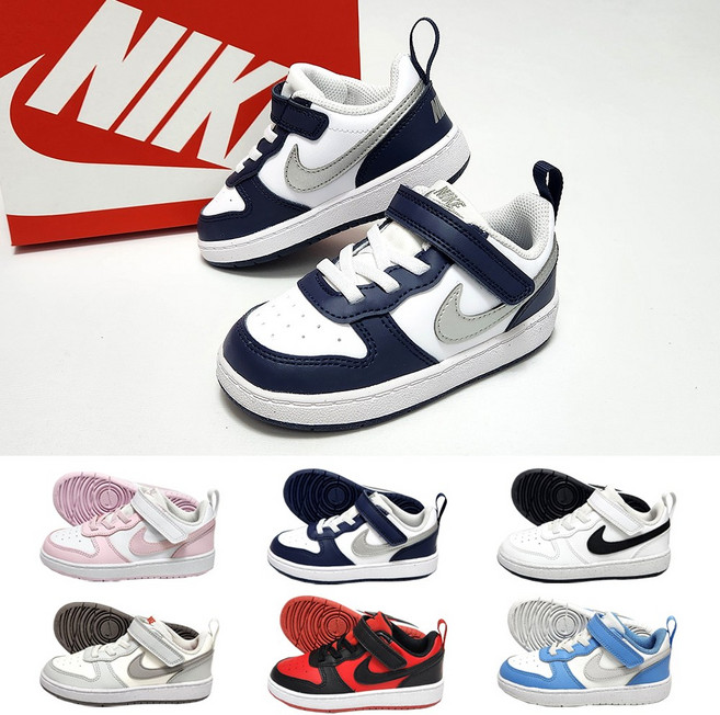 나이키 유아 코트버로우 120~160 찍찍이 운동화 리크래프트 고무줄끈 벨크로 베이비 키즈 아동 신고 벋기 편한 걸음마 신발 [국내매장판/AS가능]