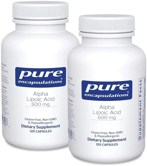 퓨어인캡슐레이션 알파리포산 600mg 캡슐 Pure Encapsulations Alpha Lipoic Acid, 120정, 2개 - 쿠팡