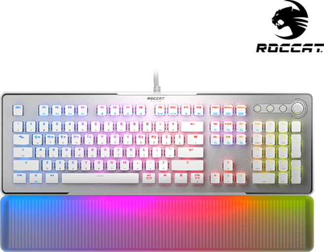 로캣 불칸 II 맥스 VULCAN II Max 게이밍 키보드, ROC-12-028 / TB-ROC-12-028, 화이트