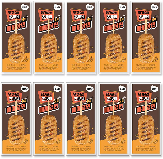 햇살닭 닭가슴살 츠쿠네 꼬치 매콤당면 (70g), 30개, 70g