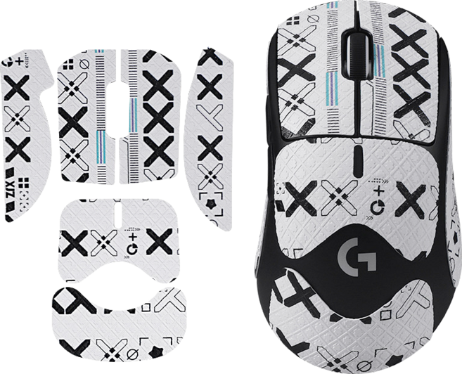 라나야 로지텍 마우스 그립테이프 지슈라2 덱스 DEX 풀커버, 1개, 옵티컬 화이트