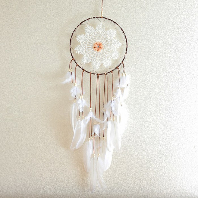 태스코나 행운의꽃 [LED 포함] 무드등 드림캐쳐, 우드톤+화이트톤