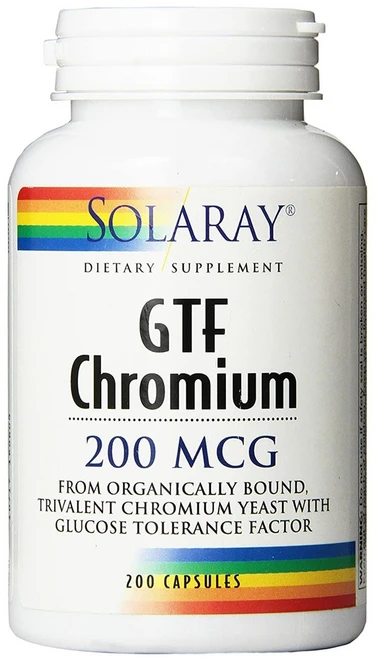 Solaray 솔라레이 GTF 크로뮴 200mcg 200캡슐, 200정, 1팩 - 쿠팡