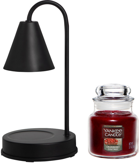 양키캔들 스몰 104 g 루시 미니 캔들워머 세트 (국내산 밝기조절), 01 블랙, 09 미드나잇 자스민, 01 블랙, 09 미드나잇 자스민