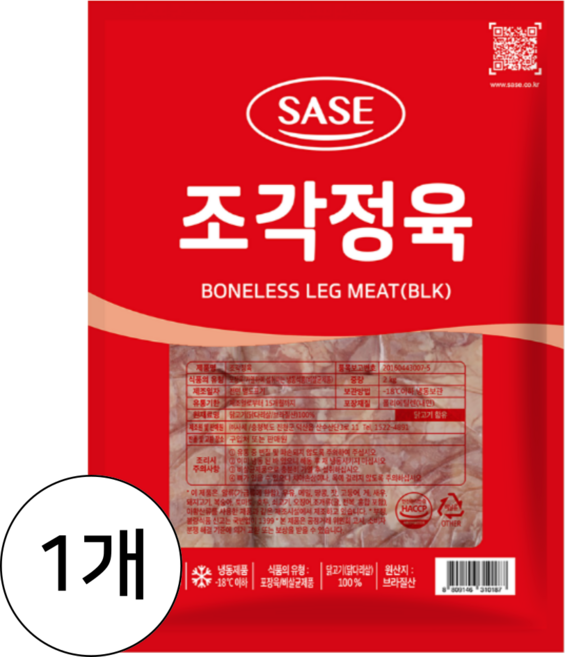 사세 조각정육(닭다리살100%), 1개