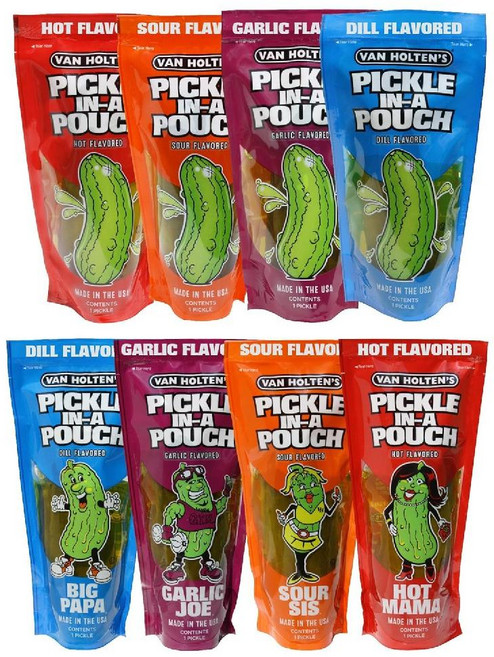 미국 반홀텐 파우치 오이 피클 4가지 맛 8팩, 1개