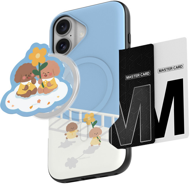 별다섯 핸드폰 맥세이프 투카드 수납 케이스 + 맥세이프 핸드 그립 스마트 톡 홀더