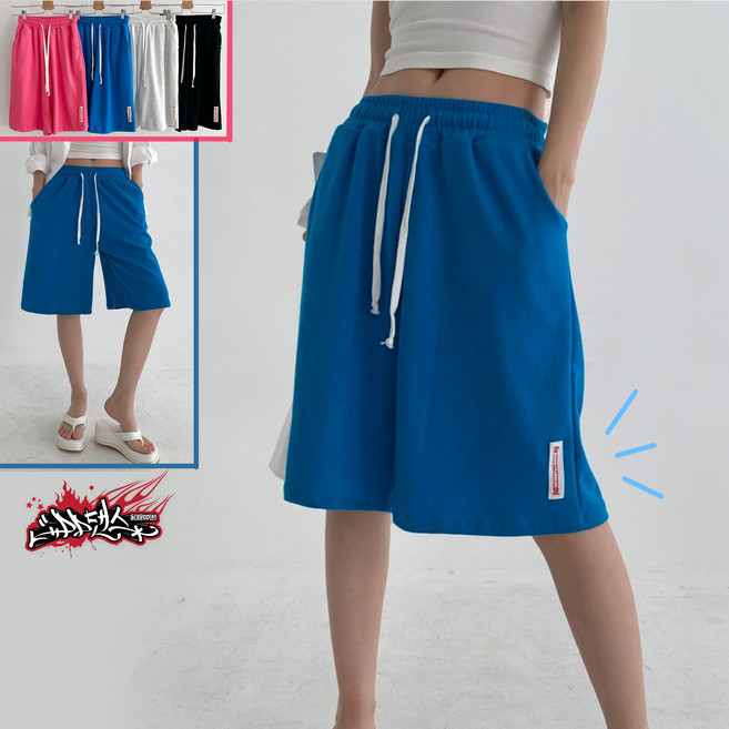 F7 라벨 5부 반바지 댄서복 줌바닷컴 방송댄스의상 댄스복 단체복 무대의상 에어로빅복 줌바웨어