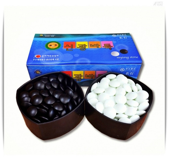 신광바둑알 보드게임 320알 20.7x8mm 명석바둑세트