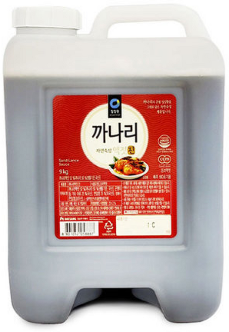 청정원 자연숙성 100프로 까나리액젓 말통 김장, 1개, 9kg