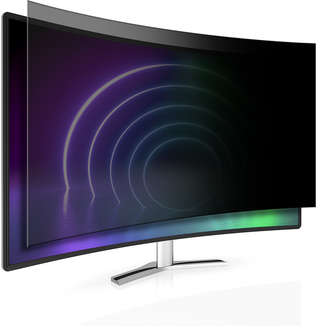 고부기 커브드 모니터 간편부착 블루라이트차단 프라이버시 액정보호필름 세트 한성컴퓨터 TFG32Q24V2 80.1cm, 1세트