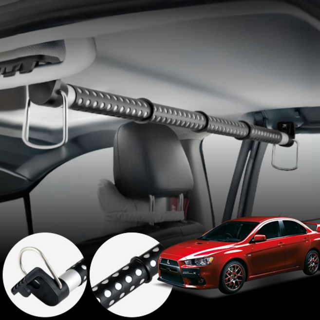 랜서에볼루션 차량용 길이조절 가능 멀티 행거 블랙 1개