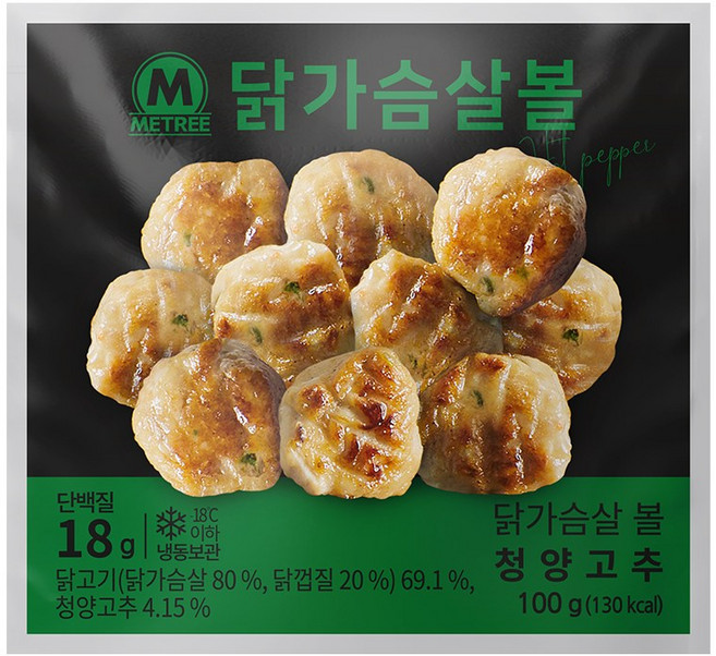 미트리 닭가슴살 볼 청양고추, 100g, 14개