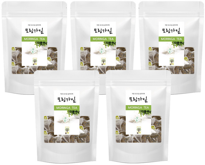 모링가잎차 25티백 숲으로허브 삼각티백, 1g, 25개입, 5개