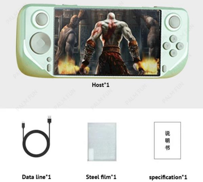 E6 레트로 휴대용 비디오 게임 콘솔 휴대용 휴대용 게임 플레이어 6000 3000 게임 어린이 선물 8 비트 5.0, 녹색_32G