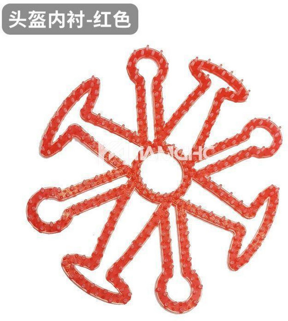 騎行頭盔專用硅膠內襯墊, 八爪內襯 升級加長顆粒 紅色, 紅色
