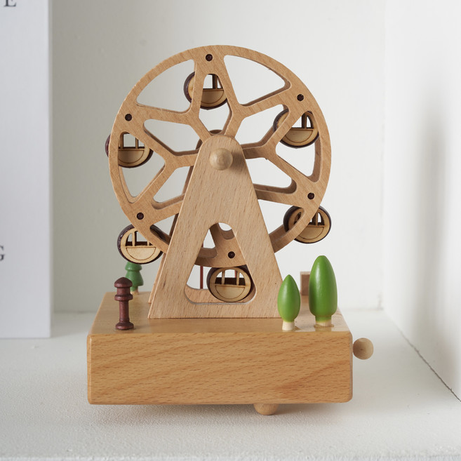 대만 우드 오르골 원목 태엽 뮤직박스, 03.관람차오르골