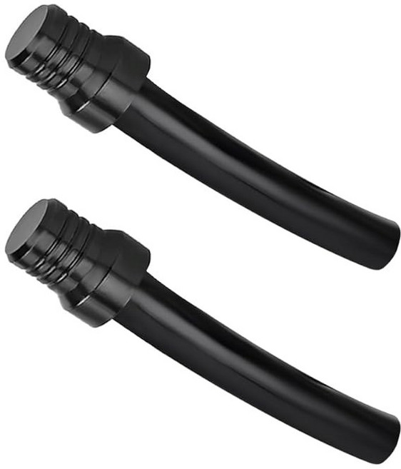 Ohleats 2 PCS 브리더 호스 연료 탱크 캡 알루미늄 캡이 있는 CNC 원웨이 밸브 통풍구 튜브 캡 튜브 브리더 ATV 오프로드 모터사이클 액세서리(블랙 블랙 호스), Black Hose_Red