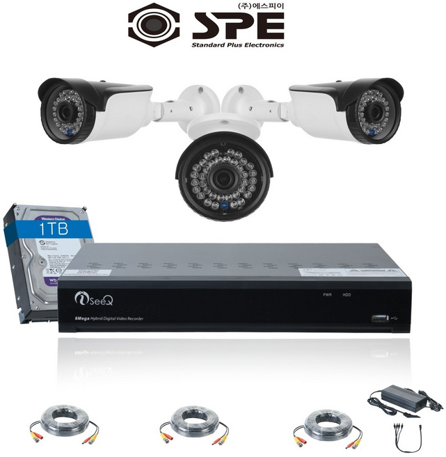4채널 500만화소 고급 국산 CCTV 풀세트 1TB 포함 /녹화기 800만화소 무료 업그레이드, 05.실외3대, 1개