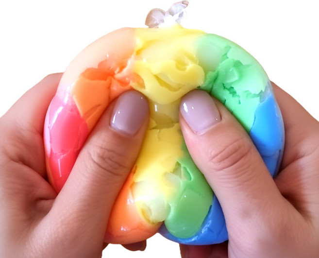 굿즈라이프 왁뿌볼 왁스 뿌시기 말랑이 스트레스 볼, 1개, 67g, 파스텔