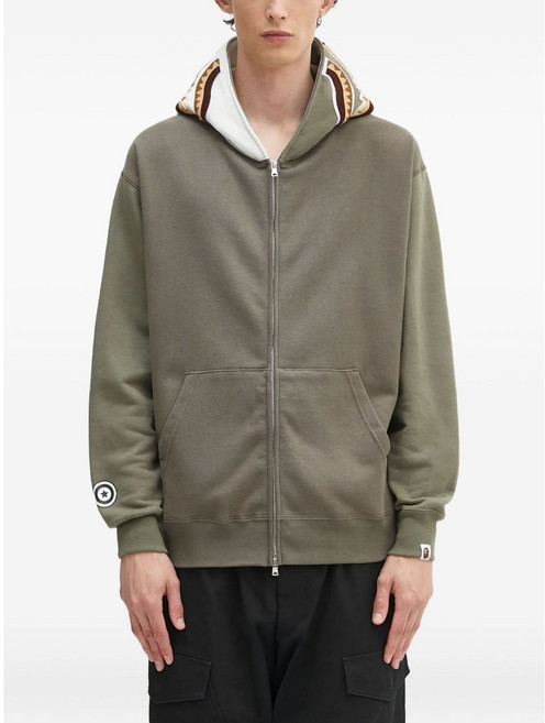 베이프 샤크 패턴 후디