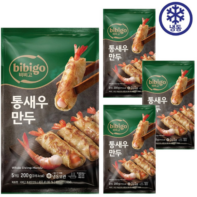 (비비고) 통새우 만두, 4개, 200g