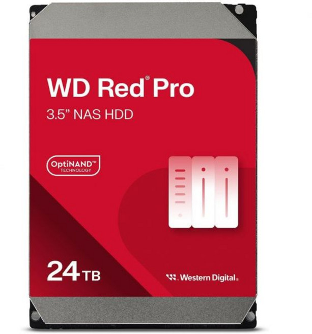 웨스턴 디지털 WD 레드 프로 내부 하드 드라이브 24TB CMR 3.5인치 SATA 7200rpm 512MB NAS WD240KFGX-AJP 에코 패키지, 24TB_Red Pro