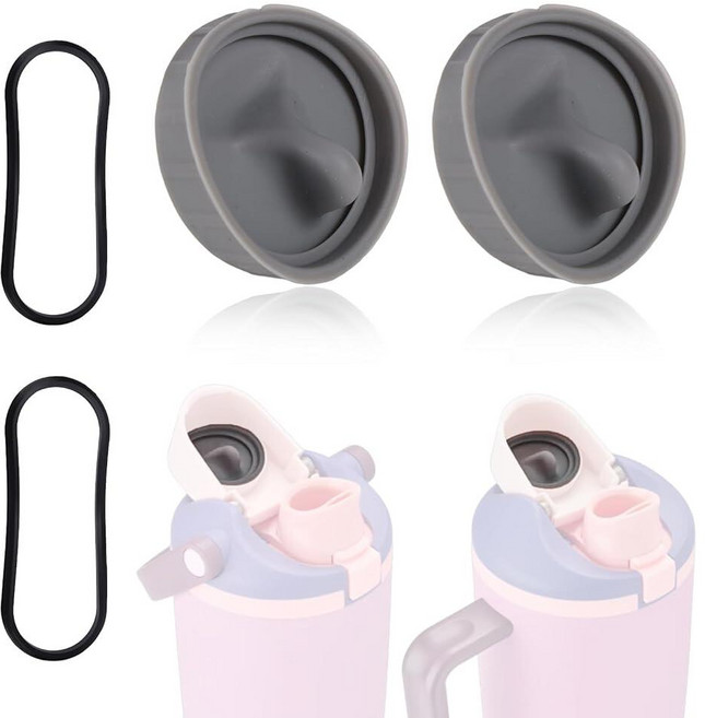 Fukaisu 누출 방지 스토퍼 및 개스킷 세트 Owala FreeSip Sway용 실리콘 2개 887.2ml(30온스) 1.2L(40온스)/텀블러 1.18L(40온스) 2개, Fukaisu 누출 방지 스토퍼 및 개스킷 세트, Ow