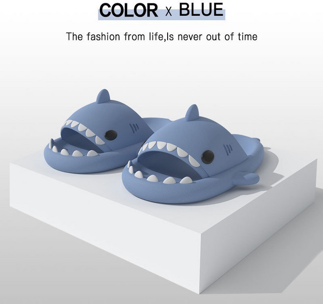 CRAYON FRIENDS 兒童立體鯊魚造型室內拖鞋