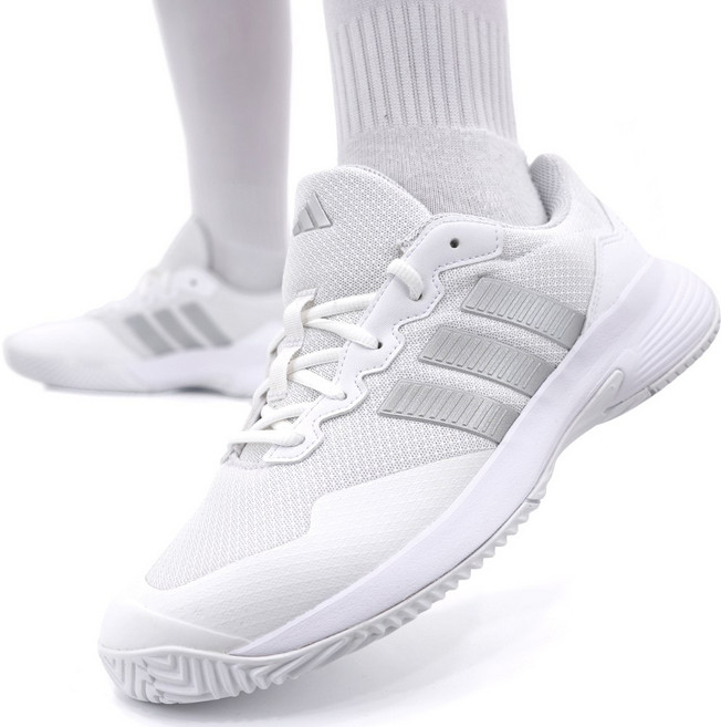 아디다스 여성 테니스화 올코트용 통기성 좋은 메쉬 코트화 하드코트 클레이코트 테니스 신발 가성비 올코트화 입문 연습 훈련화 내구성 좋은 배드민턴 운동화