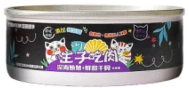 主子吃肉 98%無膠貓主食罐 80g【24罐組】無穀罐, 24個, 深海鮪魚+鮮甜干貝, 80g, 混合口味