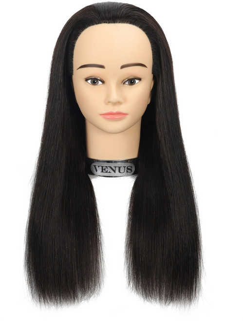 비너스가발 미용사 국가고시 시험용 통가발 100%인모/혼합모 18인치(시험용/연습용), [하자제품]100인모18인치(시험/M9A1018BL), 1개