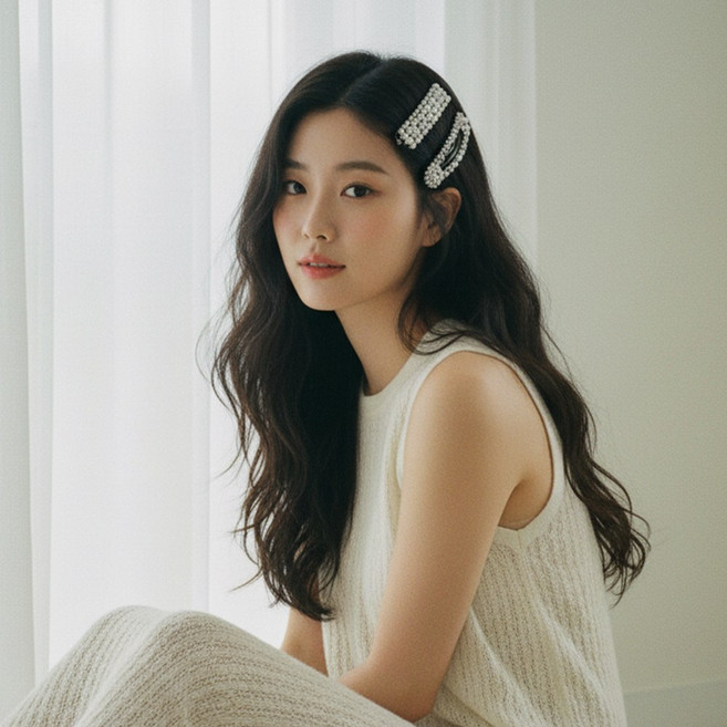 까미노루시 크리스탈 큐빅 헤어핀 세트