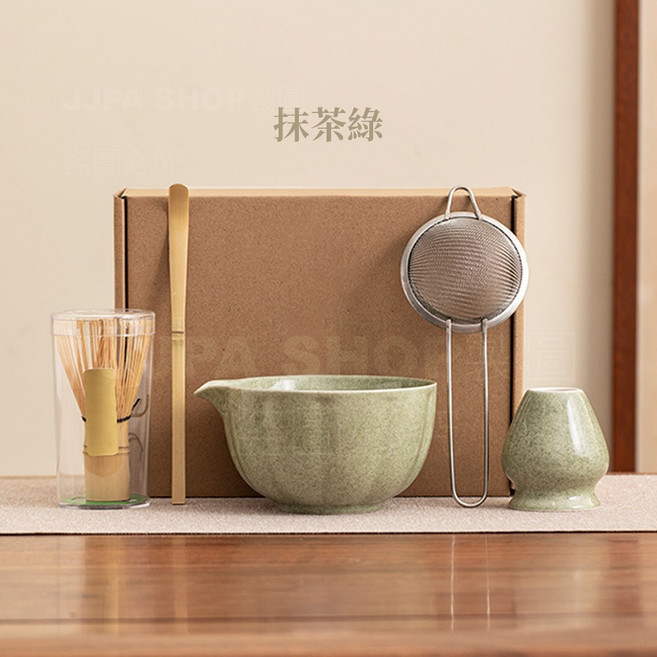 IG爆紅 高質感 日式抹茶五件套/八件套 刷抹茶 抹茶茶具 抹茶碗 茶筅 抹茶組 禮物禮品 Matcha Set, 抹茶綠, 1套