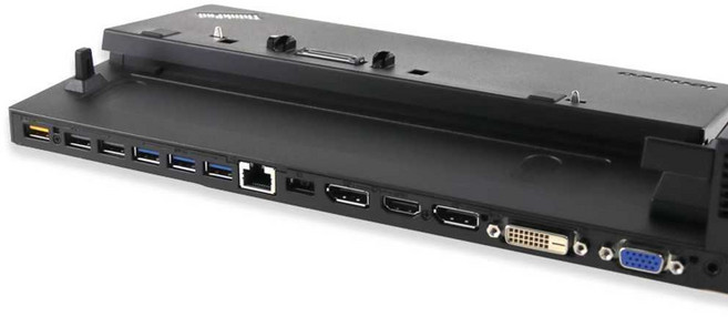 레노버 노트북 고급 도킹 스테이션 T470 T460 T450 T440 X270 X260 X250, 1개, 전원 공급이 없는 고급 도킹 스테이션