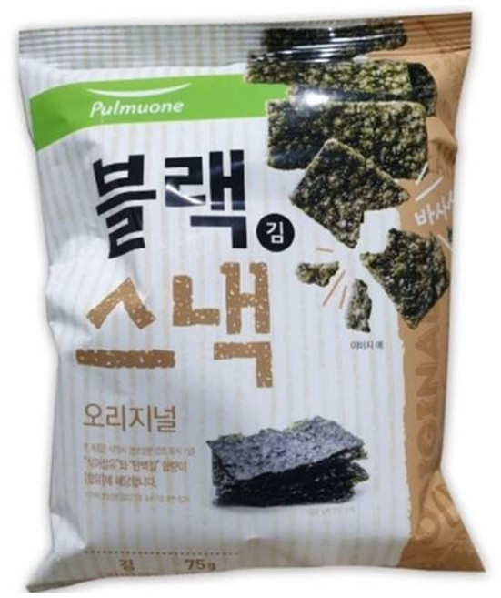 풀무원 블랙김스낵 오리지널 75g, 10개