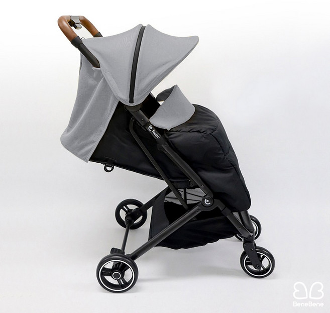 베네베네 유모차 유모카 방한 풋커버 바람 방풍 커버 덮개, 1개, 그레이