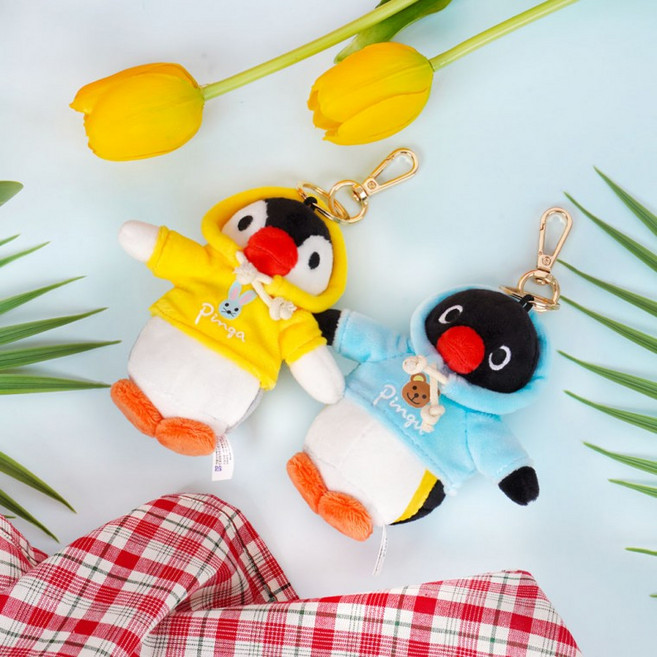 핑구 프랜즈 후드 가방고리 10cm 인형 2종 택1 키링 인테리어