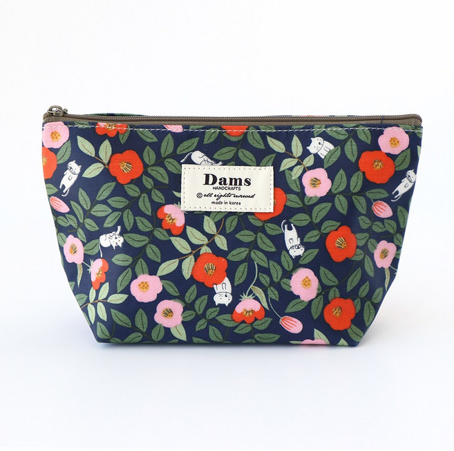 미모양 방수 원단 플라워 파우치 대형 중형 소형