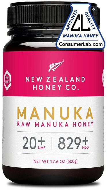 New Zealand Honey Co 생 마누카 꿀 UMF 20 MGO 829 8.8온스 260521, 500g, 500g